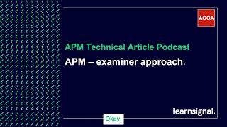 APM Technical Article Podcast: Examiner Approach