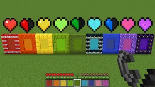 nether portals with different hearts in Minecraft