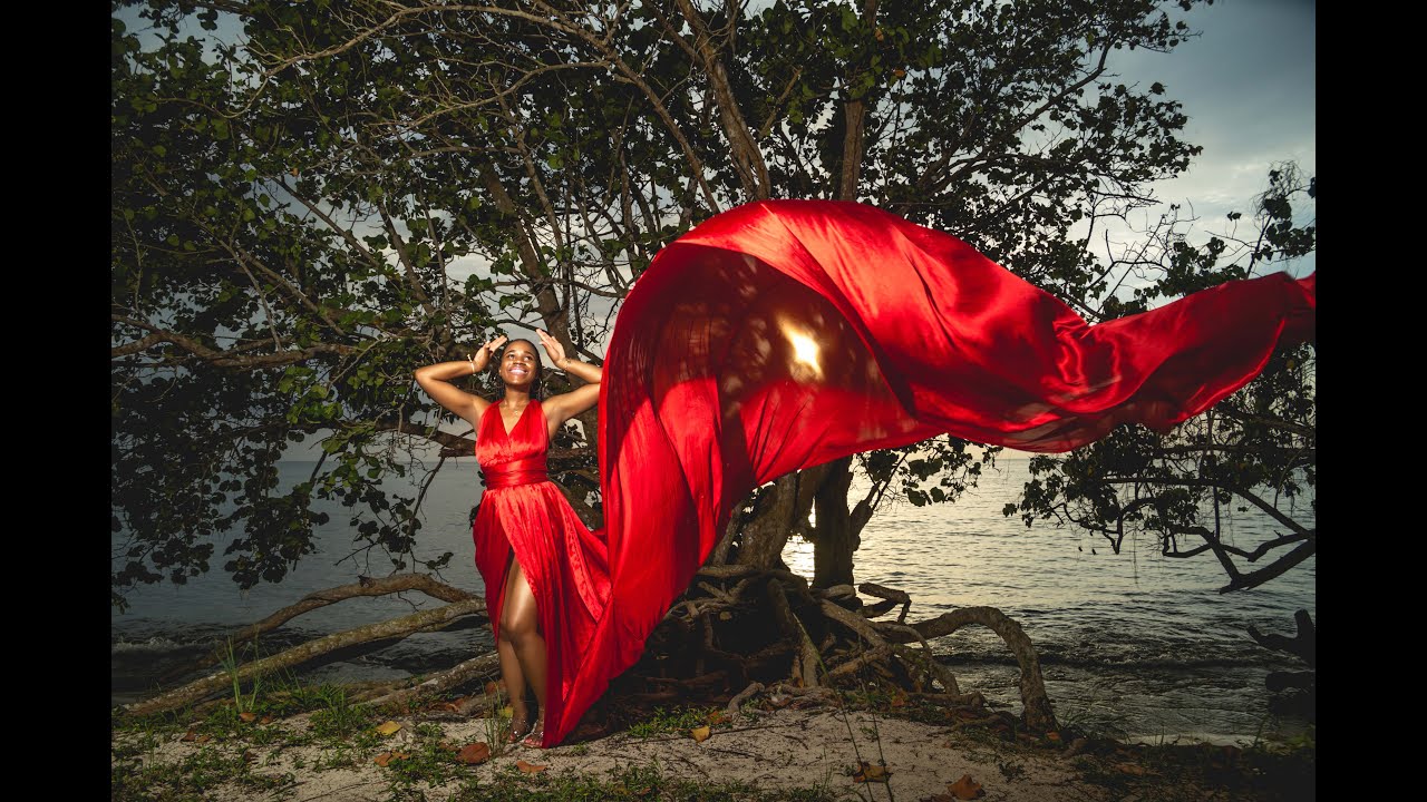 Flying Dress Photoshoot Negril Jamaica
