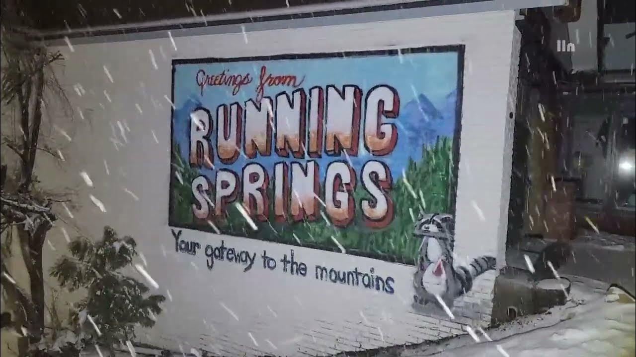 Evening Snow RUNNING SPRINGS, CA 1.2.23 YouTube