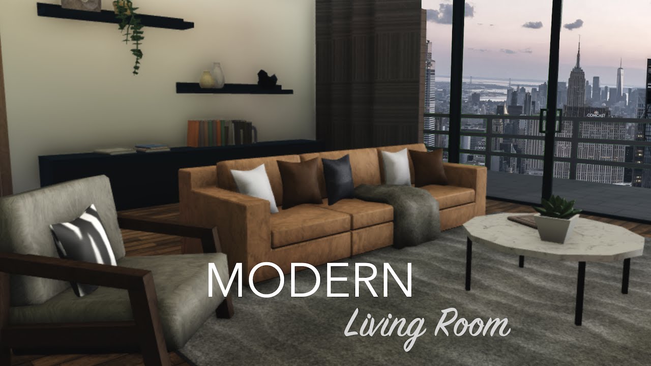 MODERN Living Room ($33k) | Bloxburg - YouTube