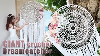 Crochet Doily Tutorial l How To Make A Giant Crochet Dreamcatcher ?