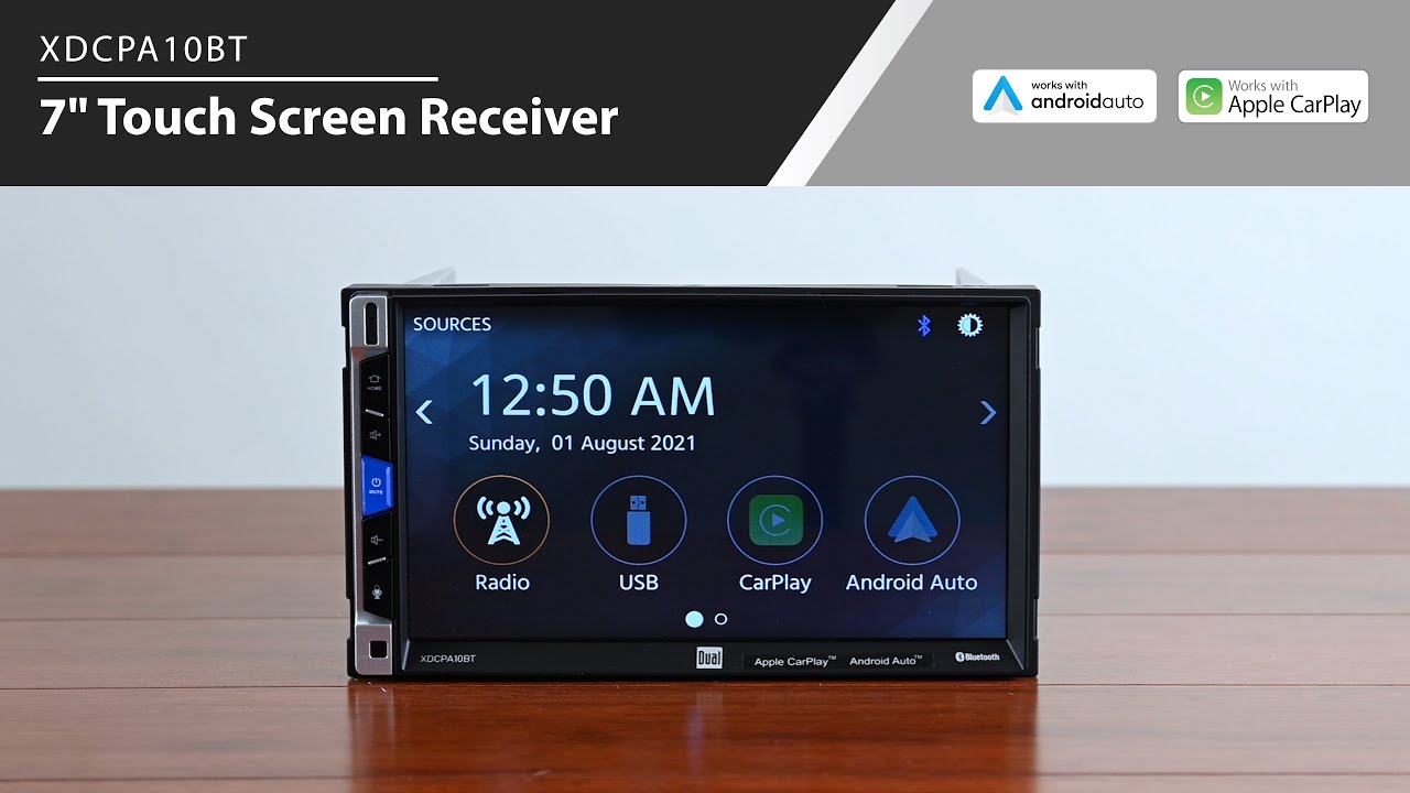 XDCPA10BT - 7″ AV Media Receiver with Apple CarPlay and Android Auto 