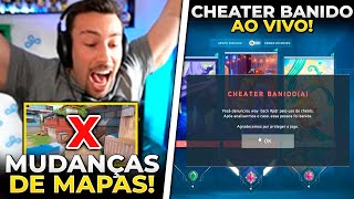 CHEATER FOI BANIDO AO VIVO APÓS SER DENUNCIADO! NOVA ROTAÇÃO DE MAPAS NO VALORANT - CLIPS