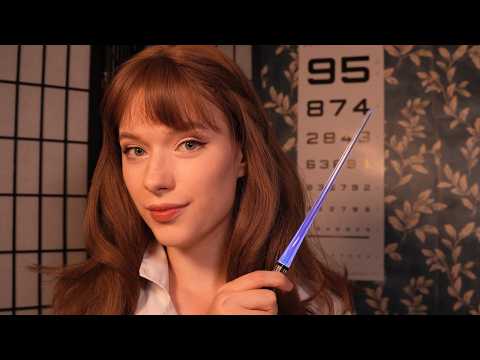 ASMR Doctor Roleplay: Eye Exam, Inspection, Eye Cleaning, Eye serum, light exams