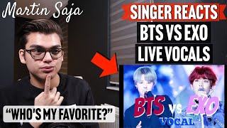 Singer Reacts BTS VS EXO Part 1: VOCALS (live) | Martin Saja