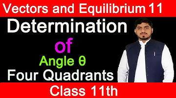 Determination of Angle θ in Four Quadrants in Urdu/Hindi  Physics Cass 11 Ch 2 By Mubashar Ahmad