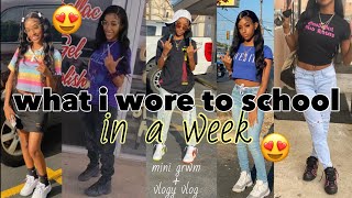 week vlog| my outfits for the first week of school ✨😵‍💫*ft.vush|TTBABY