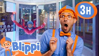 Indoor Skydiving with Blippi - Flying!! | Blippi - Kids Playground | Educational Videos for Kids