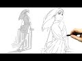 【パースとアイレベル】透視図法を用いて、遠近感のある人物を描く【ライブ配信切り抜き】