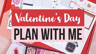 Plan With Me Using the New Valentine's Be Happy Box | Colorblock Happy Planner | Happy Heart