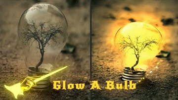 How to glow a light bulb easily in photoshop - Beginner Series