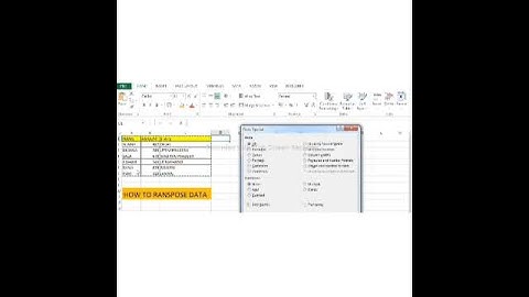 how to transpose data in excel... #youtube #viral #video #youtubeshorts #excel #gyan