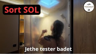 Sort sol & Jethe tester badet