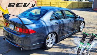 TSX Gets Rev9 Coilovers And Replica Mugen Spoiler