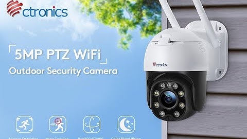 Ctronics 5MP PTZ Security Camera with Auto Tracking and Color Night Vision