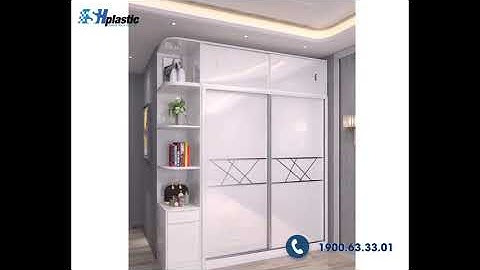 Tủ quần áo cửa lùa liền kệ kịch trần sức chứa lớn | Nội thất nhựa Đài Loan SHPlastic