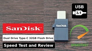 SanDisk Dual Drive Type-C 32GB Flash Drive || Speed test and review || usb type c OTG