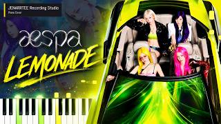 aespa 'LEMONADE' Piano Tutorial + Sheet Music (Original + Easy Key)