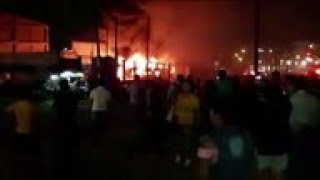 Fire erupts on bus in Peru, at least 20 dead