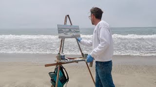 COLOR MIXING plein air OIL PAINTING waves
