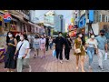 [4K] Seoul Heat Wave Warning - Hongdae, Yeonnam-dong cafe alley, Weekend Afternoon. 4K Seoul Korea.