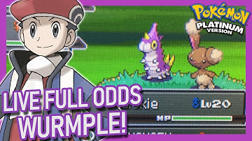 LIVE! FULL ODDS SHINY WURMPLE after 7204 REs/14408 Seen in Pokemon Platinum!