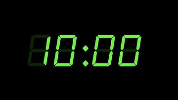 10 Minute Timer, retro green lcd alarm clock, with Alarm ⏰