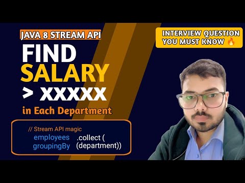 Filter Employees Department Wise Salary Java Stream API Java Coding Interview Question #study