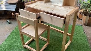 Woodworking Tips and Tricks of female carpenter // Make a dressing table from pallets