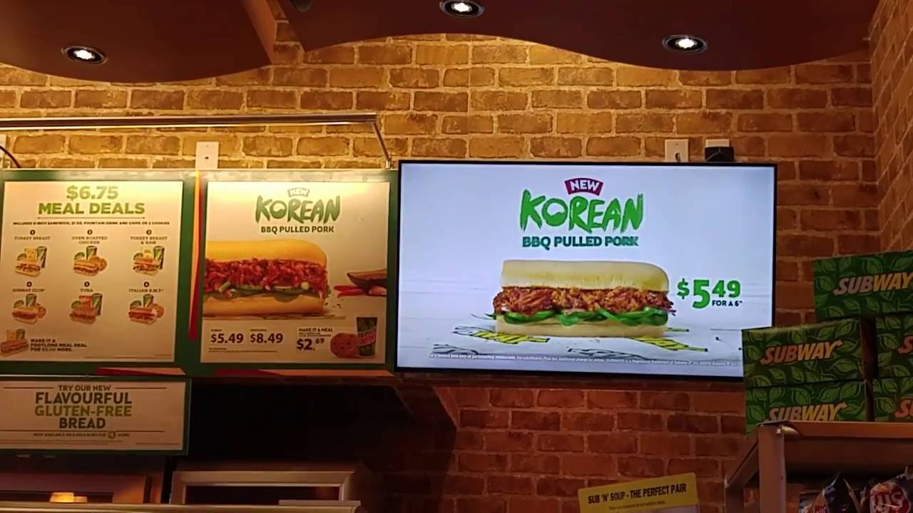 Subway ; Korean BBQ pulled pork sandwiches