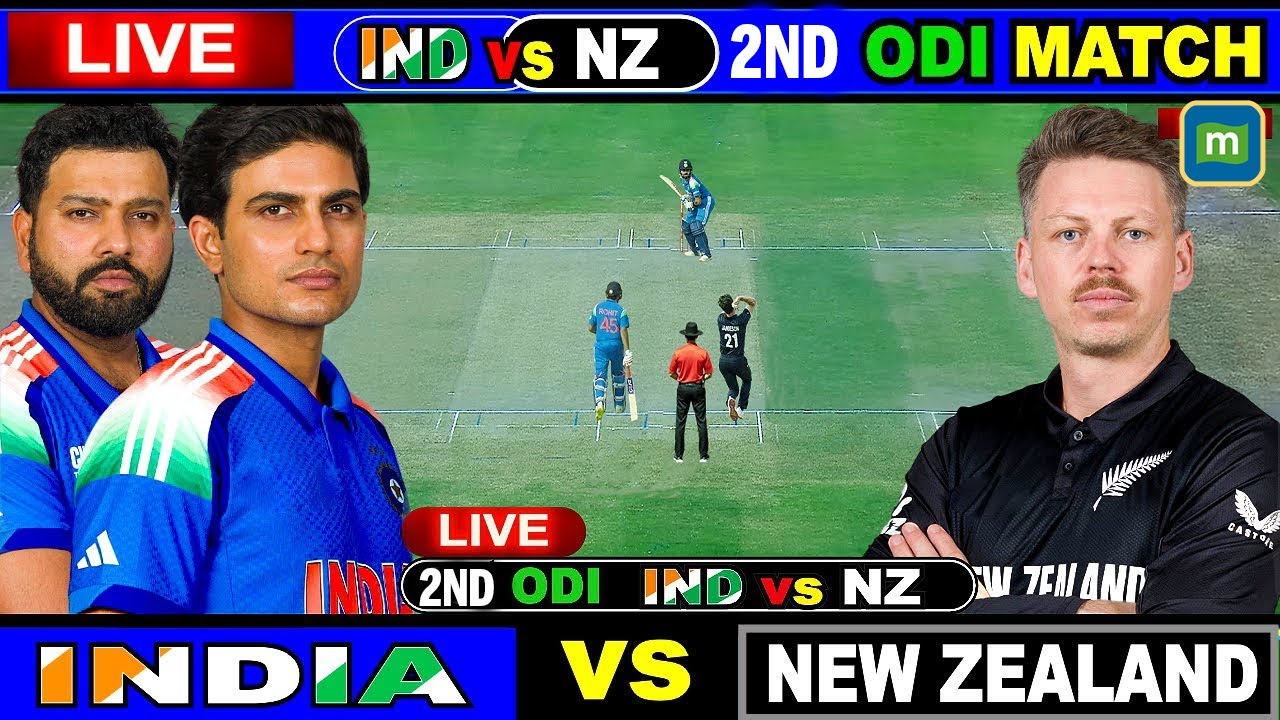 🔴Live: India vs New Zealand, 2nd ODI | Live Cricket Match Today | IND ...