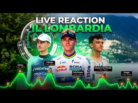 Video LIVE REACTION IL LOMBARDIA 2026 - EVENEPOEL Vs Seixas Vs Del oro Vs Ciccone