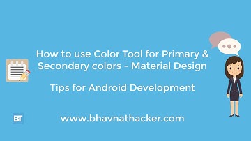 How to use Color Tool - Material Design : Android Development Tutorial