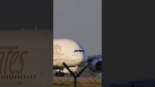 Emirates Airbus A380 departed from Domodedovo International Airport.