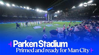 📢🔥 The Champions League anthem rings out at Parken Stadium ahead of F.C. Copenhagen vs Man City