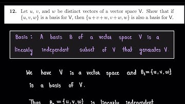 Solution of question from Linear Algebra on the concept of Linearly Independent, spanning and basis.