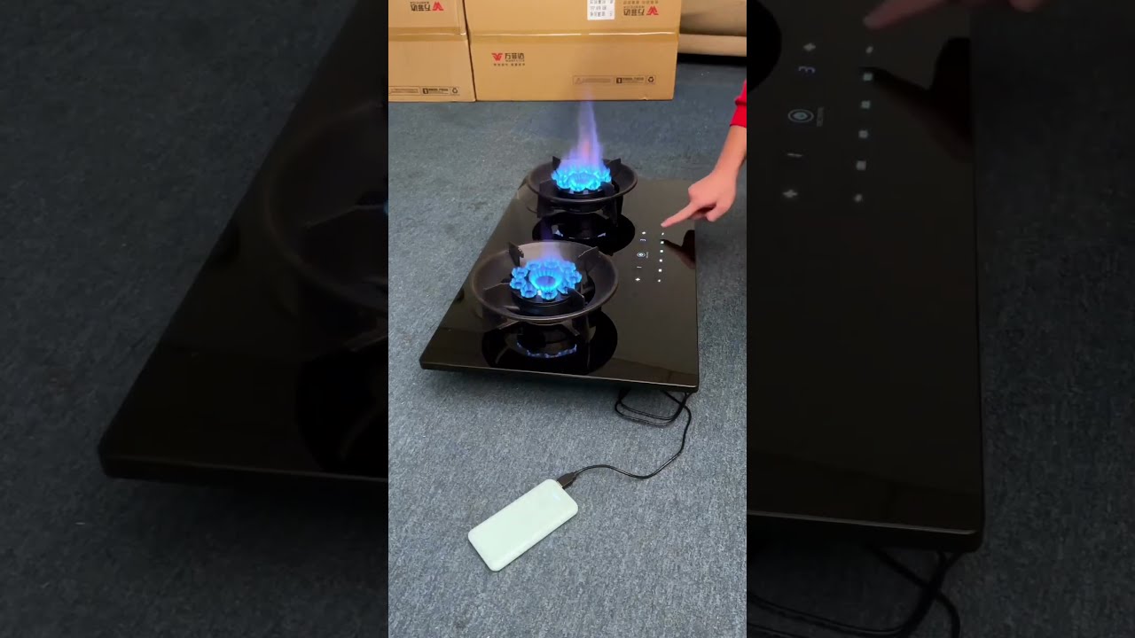 ⭐ Product Link in Comments ⭐Liftable Double Gas Stove #kitchen #gadgets 