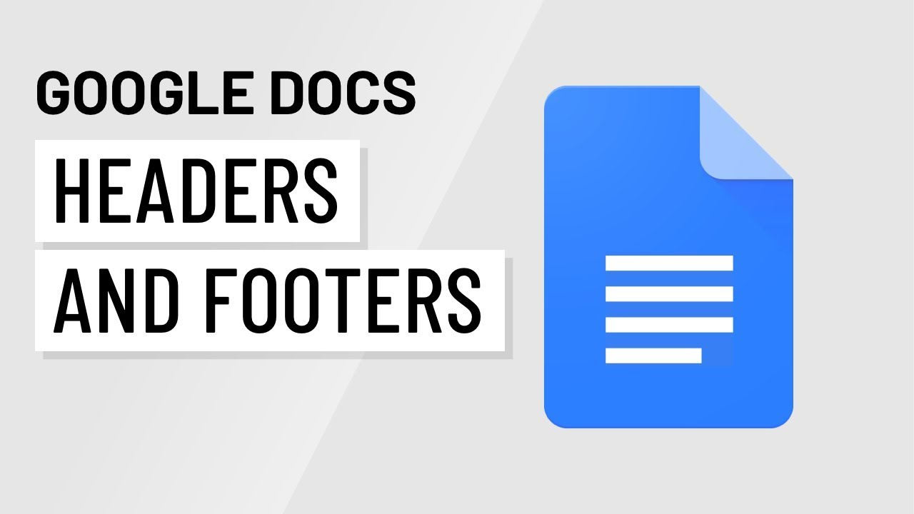 Google Docs: Headers and Footers