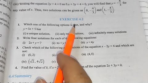 Ex-4.2 Chapter -4 Linear Equations in two variables || All Questions || Class 9th Maths