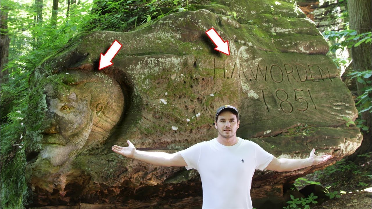 Strange Rock Carvings in the Woods