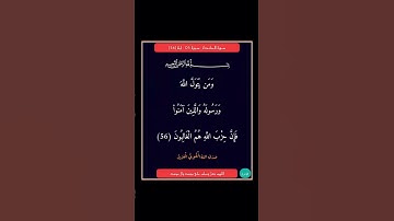 سورة المائدة - سورة 05 - اية 56