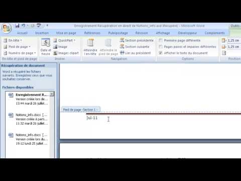 Word 2007 Tutorial 7 - Creating a Section