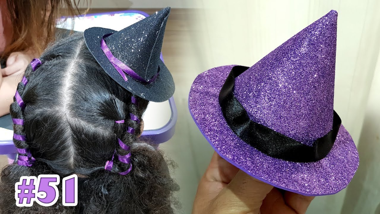 Penteado fácil Dia das Bruxas Halloween + DIY faça um chapéu de Bruxa - 51 I Sr e Sra Martinez