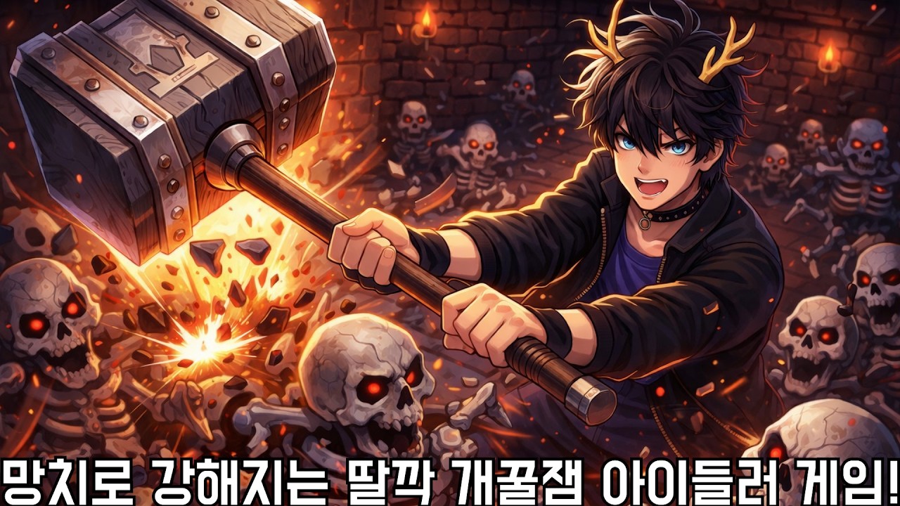 망치로 강해지는 딸깍 개꿀잼 아이들러 게임! (Whack A Monster)