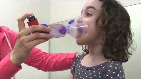 Longwood Pediatrics demonstrates how to use an Inhaler with a Spacer and Mask