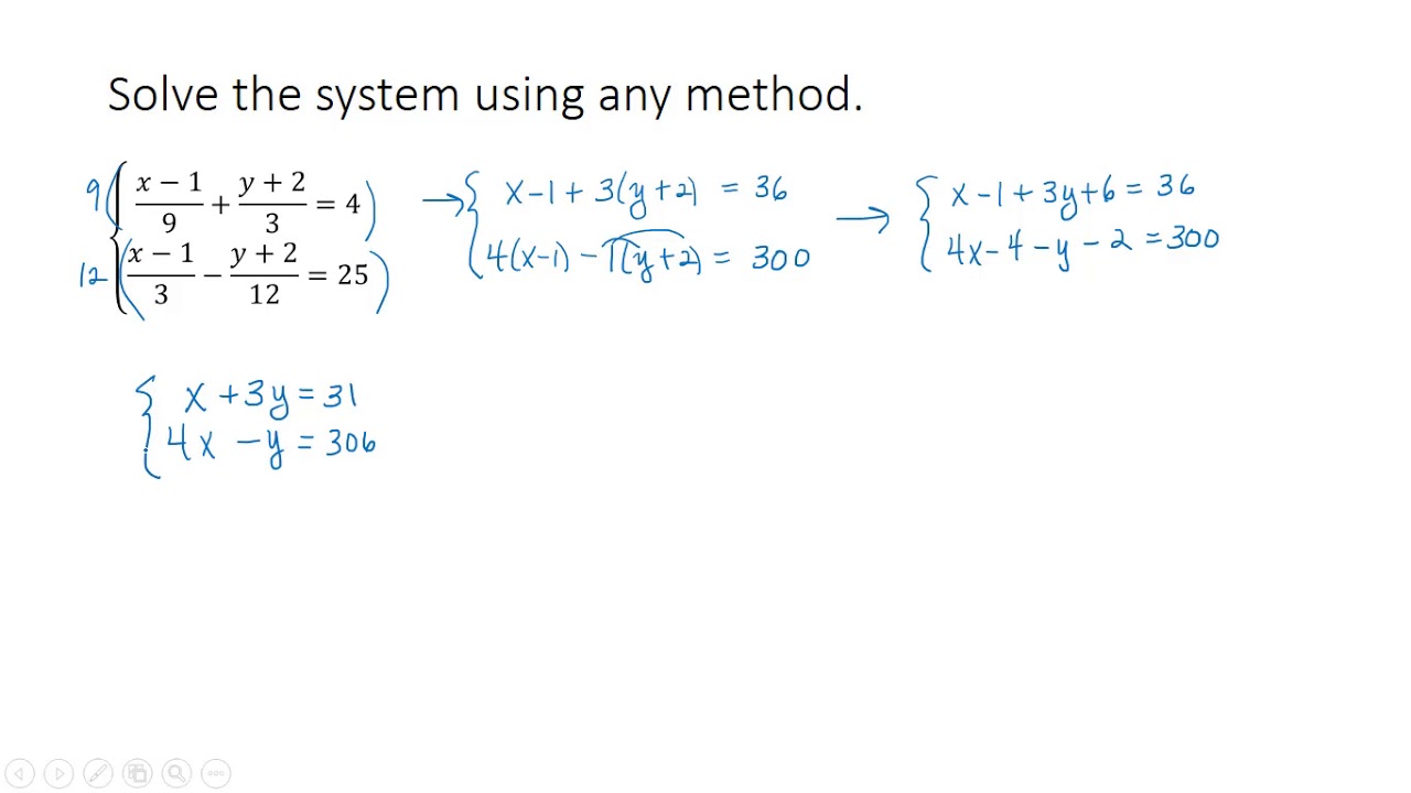 solving problem with two variables