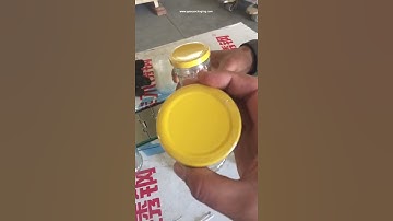 Pepper sauce jam honey glass bottle metal lid loading vacuum capping machine