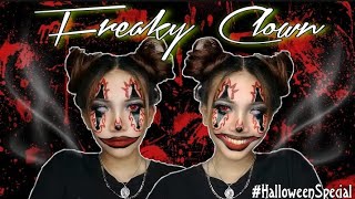 Freaky Clown 🤡🖤 Halloween Makeup Look | Creative Makeup