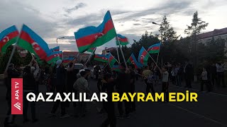 Qazax sakinləri 4 kəndin qaytarılmasının sevincini belə bölüşdü – APA TV